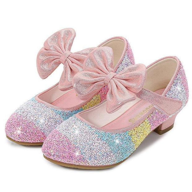 Girls High Heel Princess Crystal Shoes - MomyMall Pink / US9.5/EU26/UK8.5Toddle