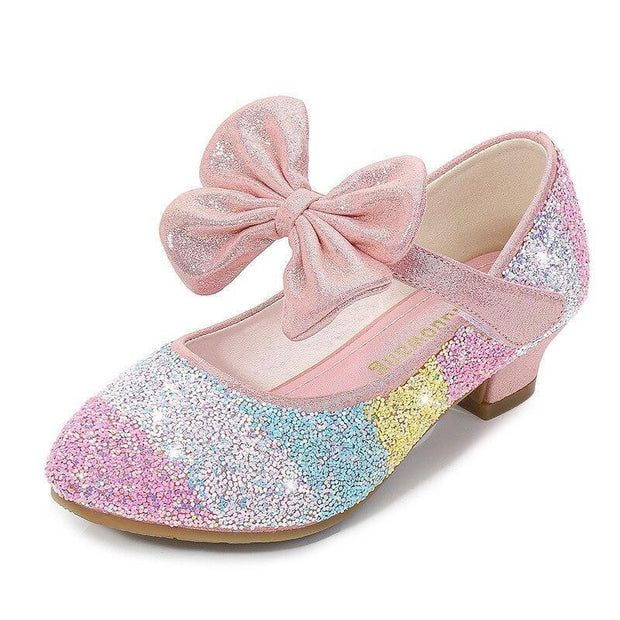 Girls High Heel Princess Crystal Shoes - MomyMall