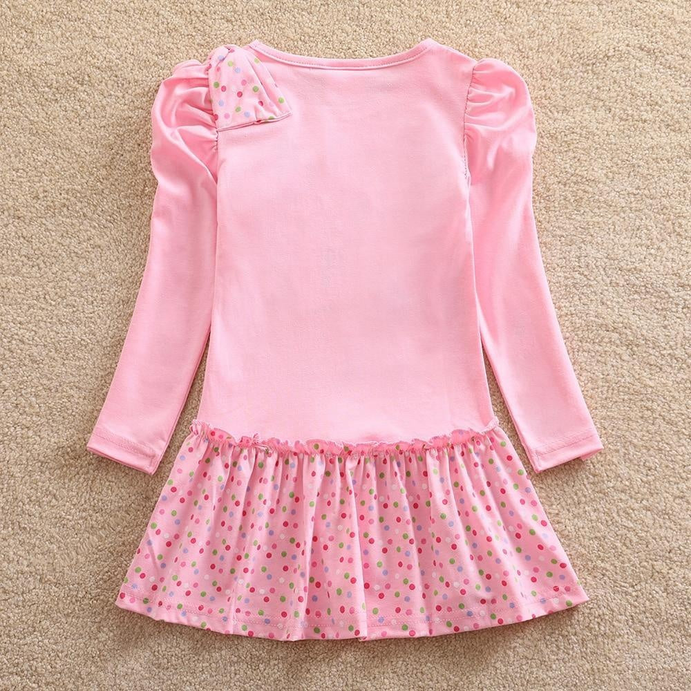 Girls Long Sleeve Spring Autumn New Embroidered Dress 2~8 Years