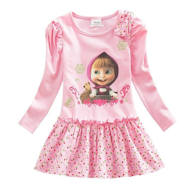 Girls Long Sleeve Spring Autumn New Embroidered Dress 2~8 Years