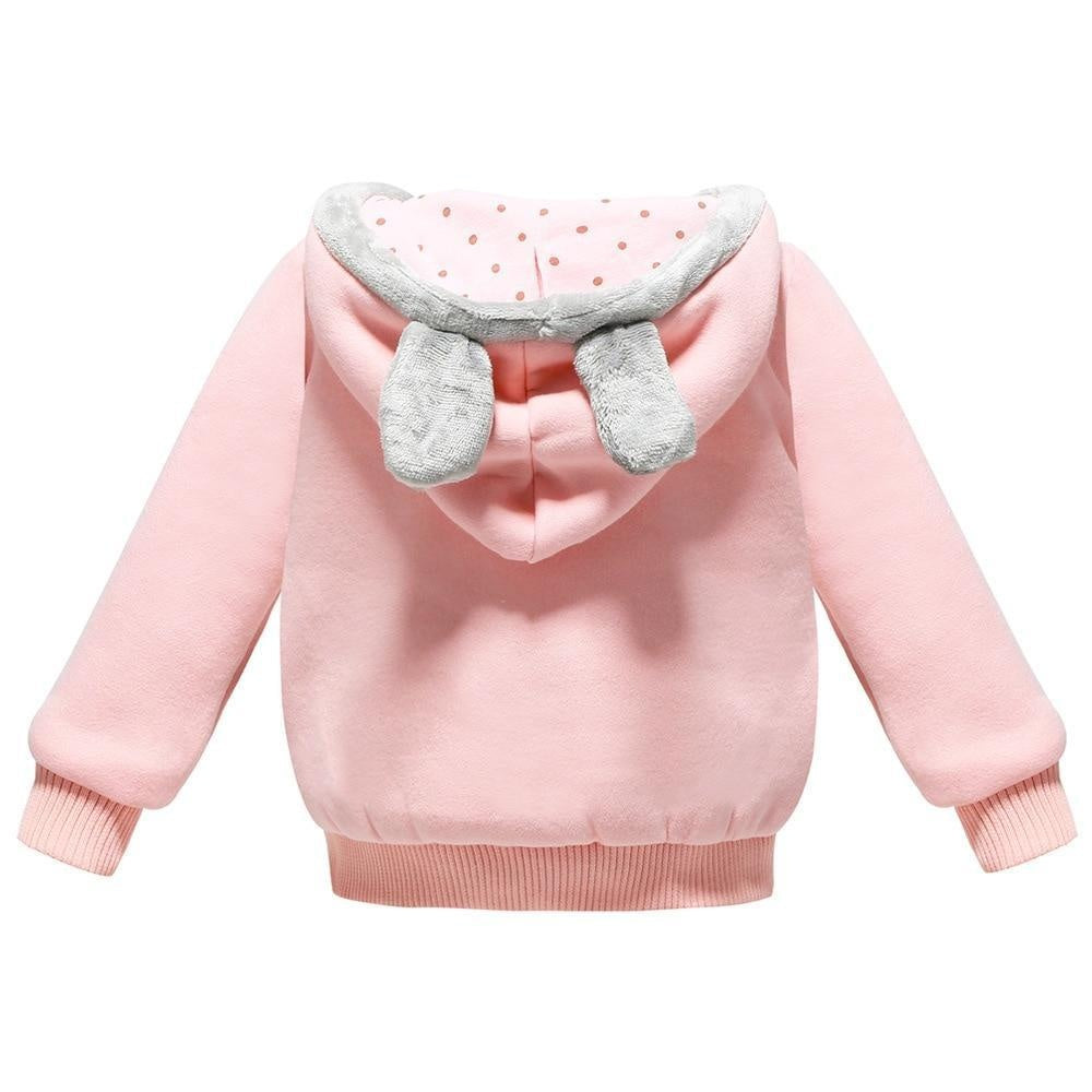 Girls Sweatshirt Cartoon Rabbit Hooded Coats - MomyMall