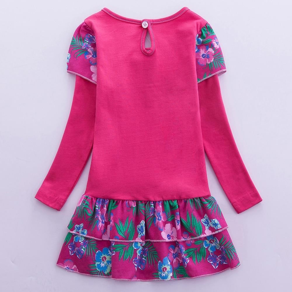 Girls Long-sleeved Spring  Autumn Embroidered Leisure Dresses