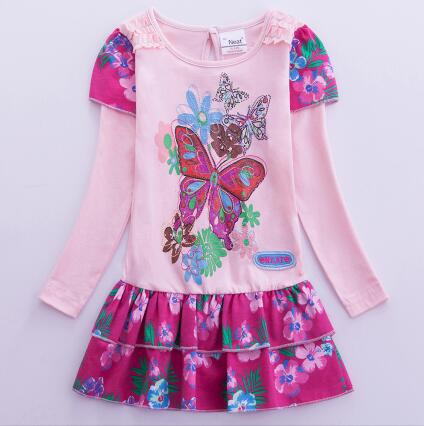 Girls Long-sleeved Spring  Autumn Embroidered Leisure Dresses