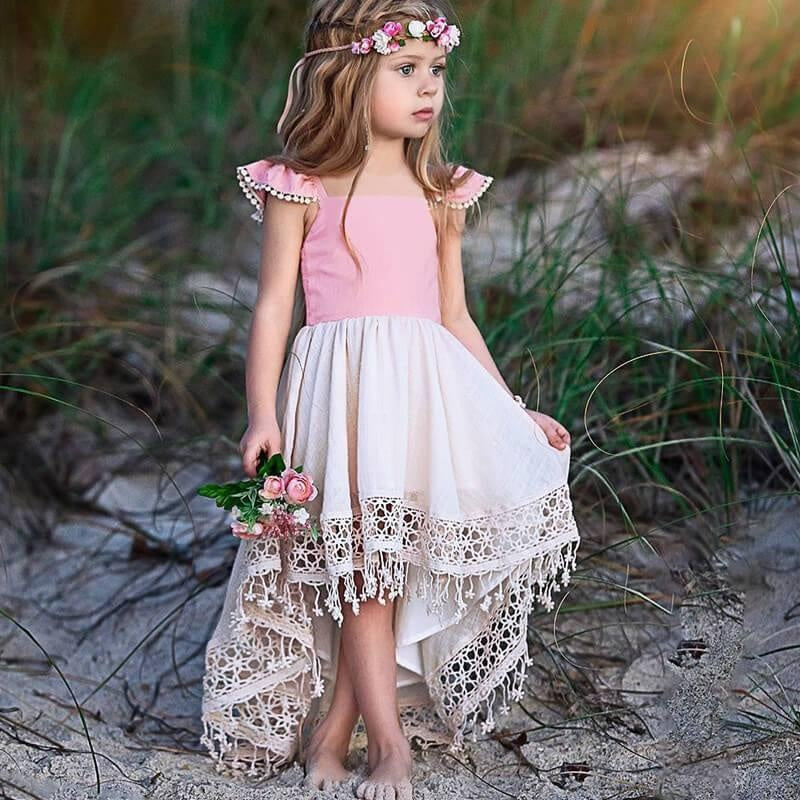 Toddler Girls Sleeveless Princess Wedding Dresses - MomyMall