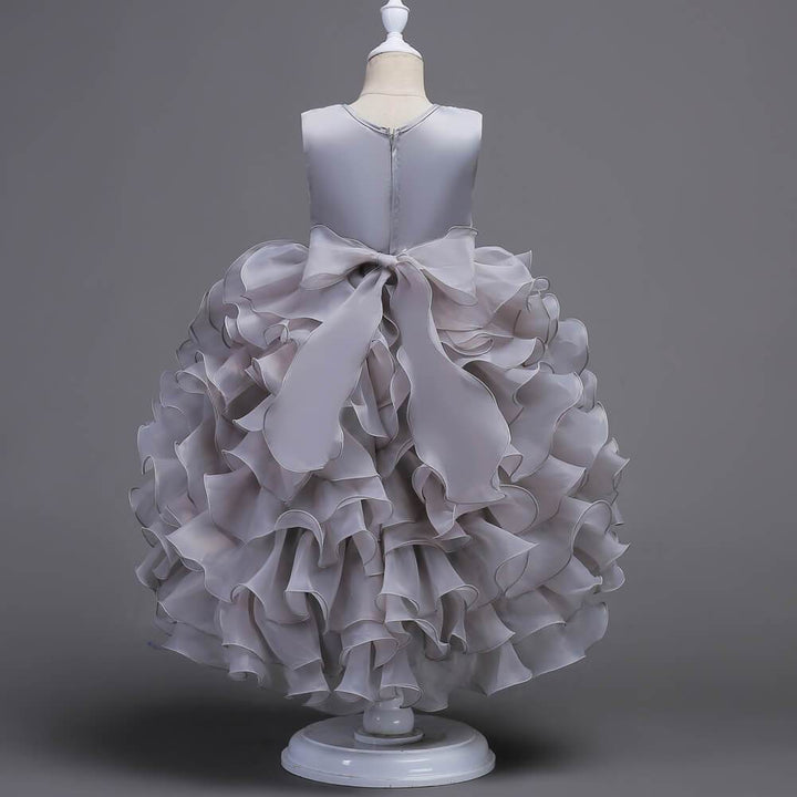 Girls Little Mermaid Dress Fluffy Floral Dress Birthday Party Graduation Prom Dresses - MomyMall