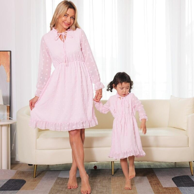 Spring Mother Daughter Dresses Fashion Family Macthing