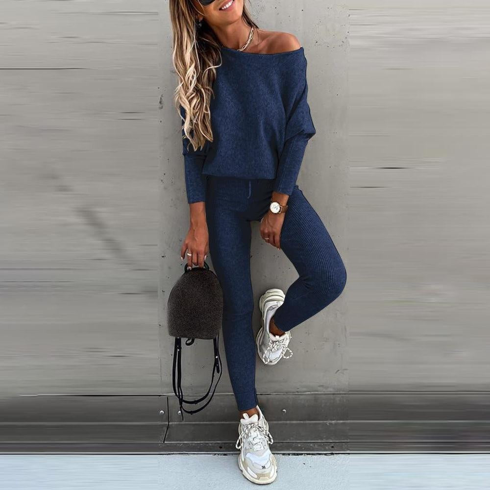 Long Sleeve Rib Knit Basic Co-Ord