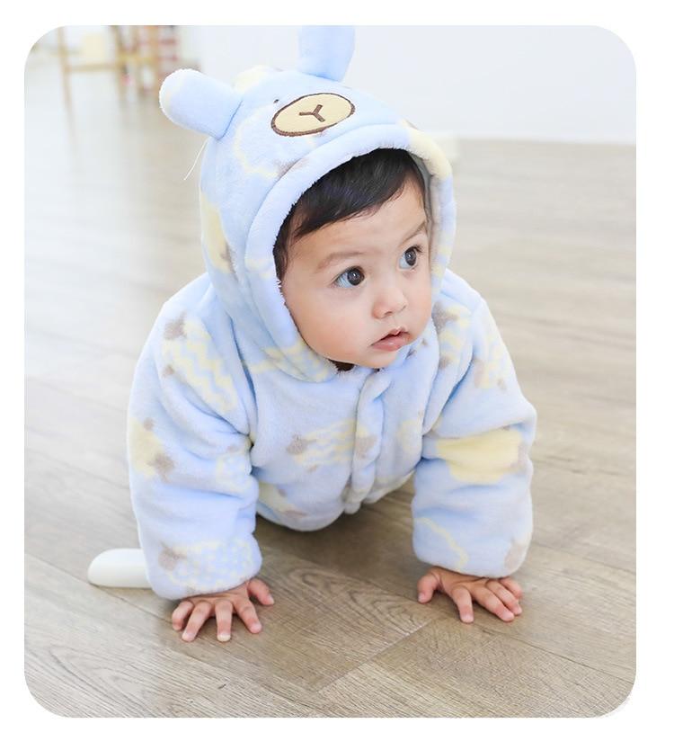 Winter Baby Newborn Climbing Thickened Romper - MomyMall