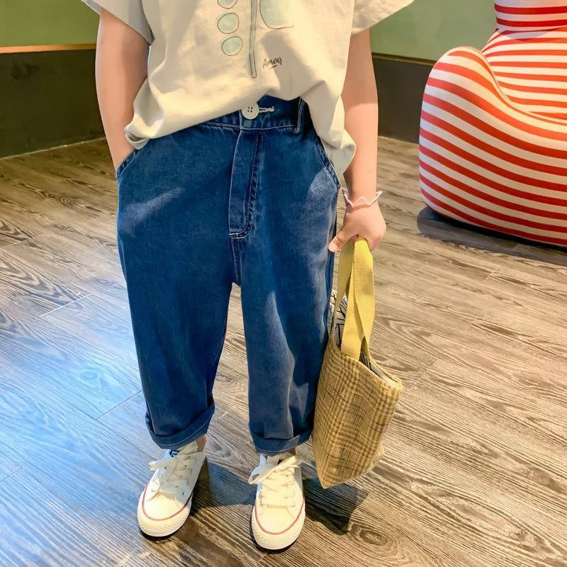 New Arrival Girls Boys Fashin Denim Pants - MomyMall