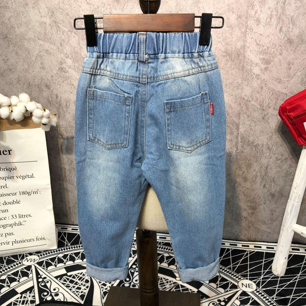 Kids Boy Girl Leisure Denim Casual Suits 3 Pcs Set - MomyMall