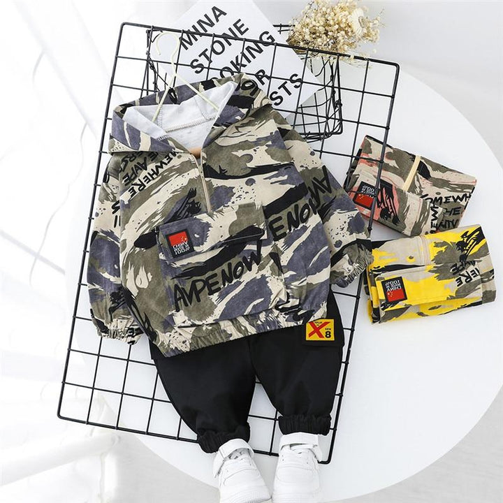 Boys Casual Sport T-shirt Pants Long Sleeve Infant Outfit 2 pcs/Set - MomyMall