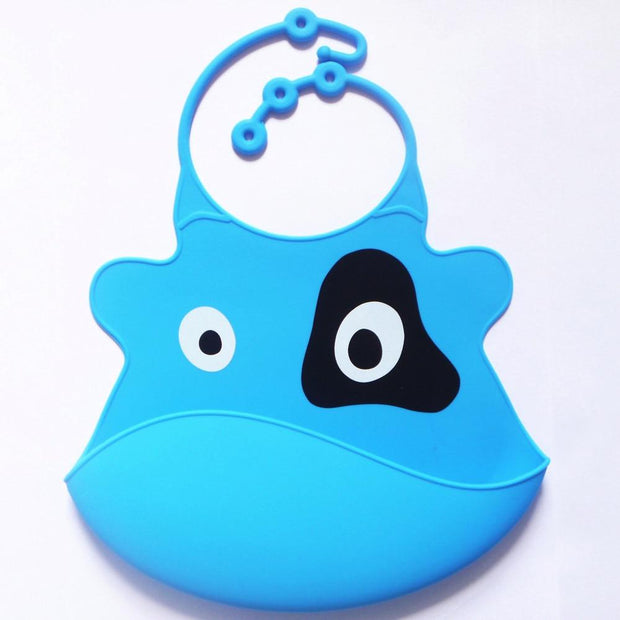 Baby Bibs Animal Waterproof Cartoon Waterproof Silicone Feeding Towel - MomyMall