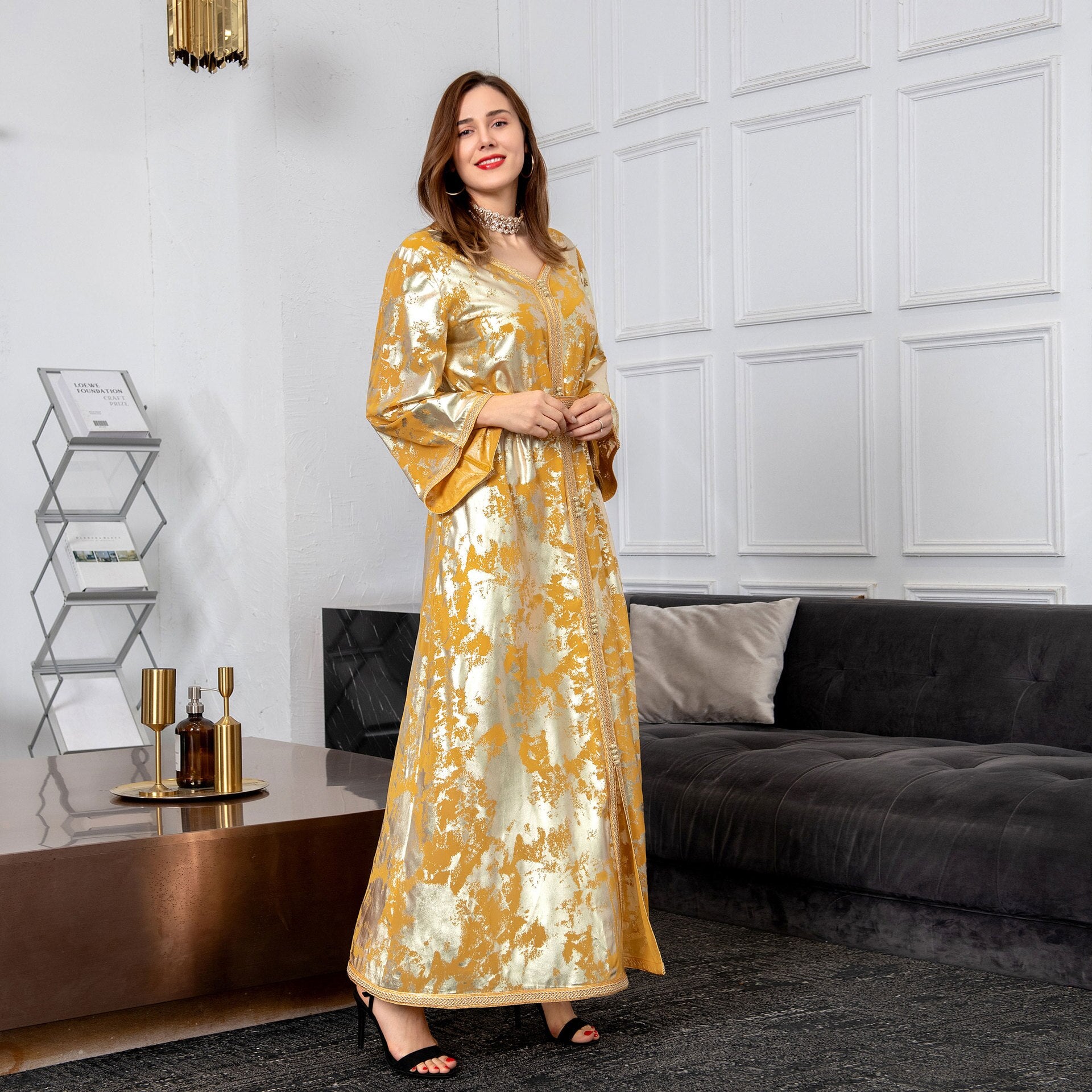 Morocco Caftan Siskakia Loose Ethnic Maxi Dresses - MomyMall