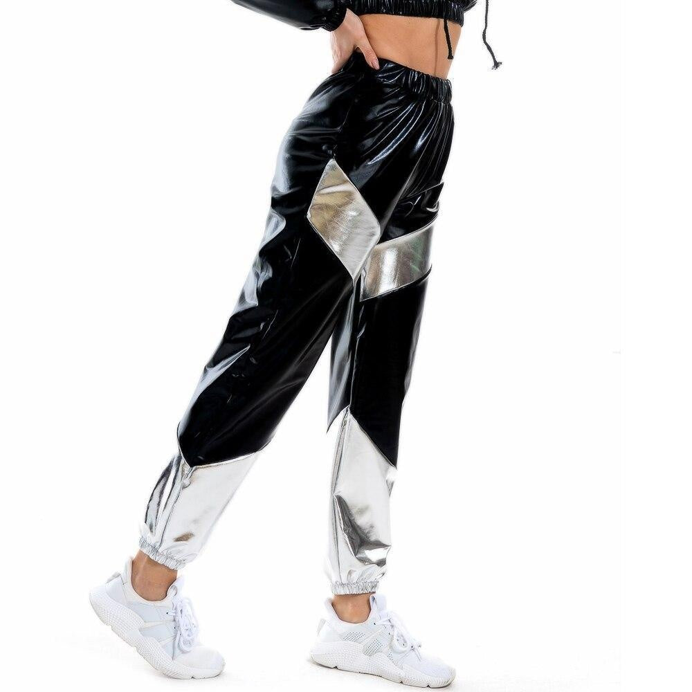 Two Tone High Shine Reflective Joggers