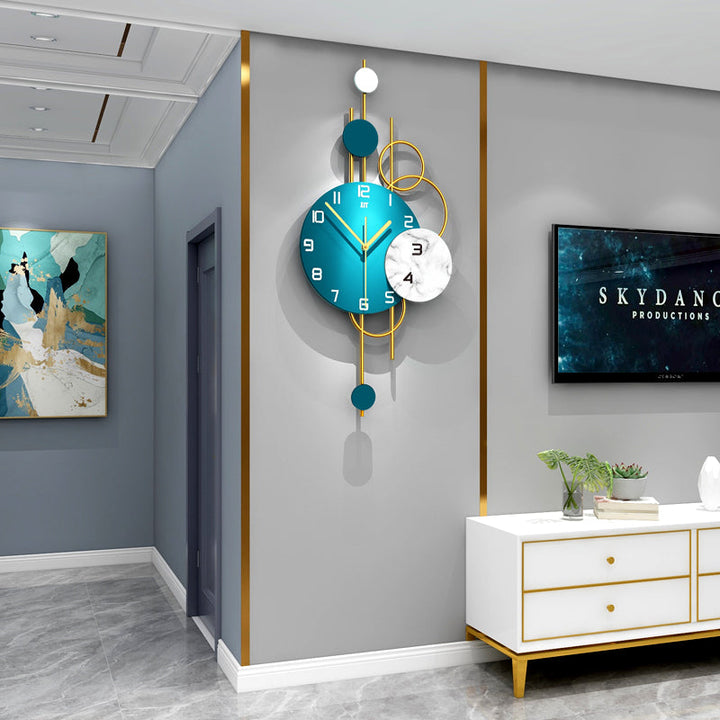 Nordic Metal Home Wall Art Clock - Fashion Simple Home Decor Wall Clock - MomyMall