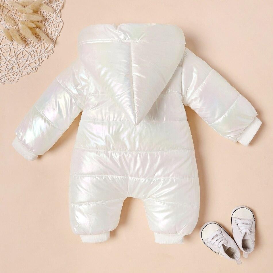 New Autumn and Winter Baby Rompers Stylish Solid Windproof Hooded Colorful Jumpsuit - MomyMall