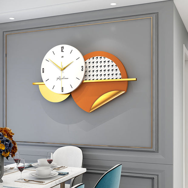 Nordic Creative Art Wall Clock - Luxury Big Metal Wall Decor Clock