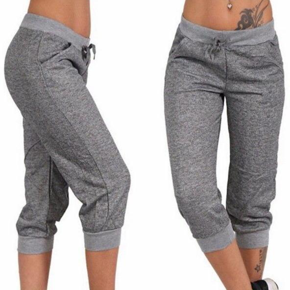 Plus Size Drawstring Waist Crop Joggers