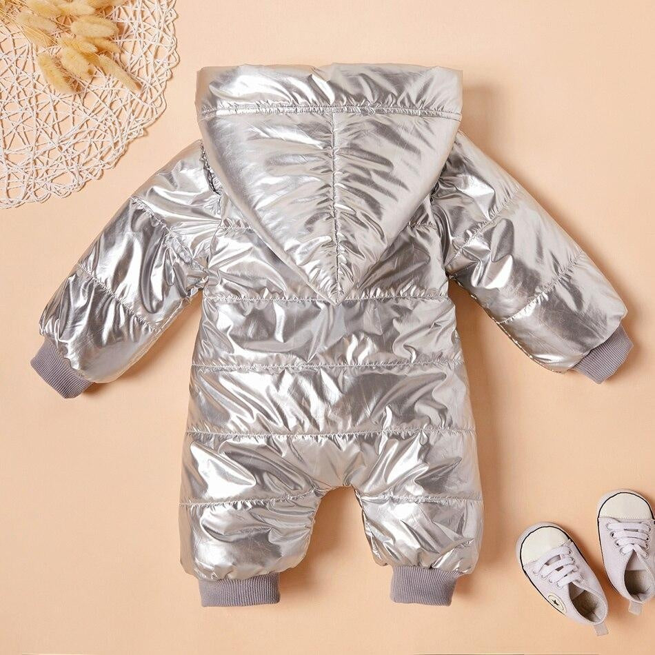 New Autumn and Winter Baby Rompers Stylish Solid Windproof Hooded Colorful Jumpsuit - MomyMall