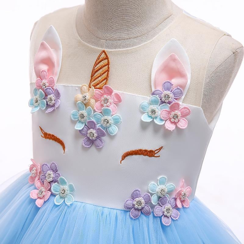 Girl Princess Fantasy Unicorn Birthday Party Tutu Christmas Dress For 2-10 Year - MomyMall