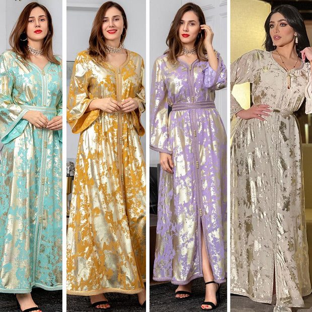 Morocco Caftan Siskakia Loose Ethnic Maxi Dresses - MomyMall