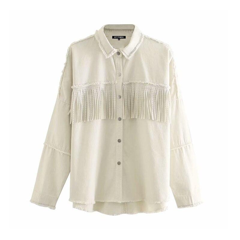 Frayed Oversized Retro Fringe Denim Jacket