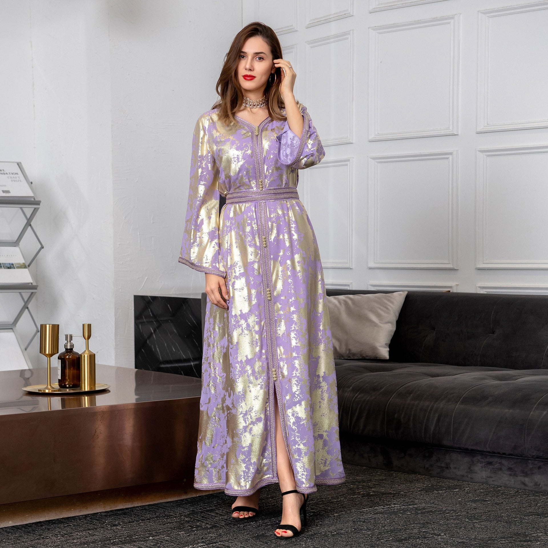 Morocco Caftan Siskakia Loose Ethnic Maxi Dresses - MomyMall