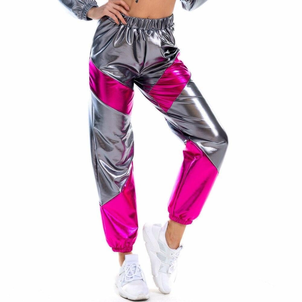 Two Tone High Shine Reflective Joggers