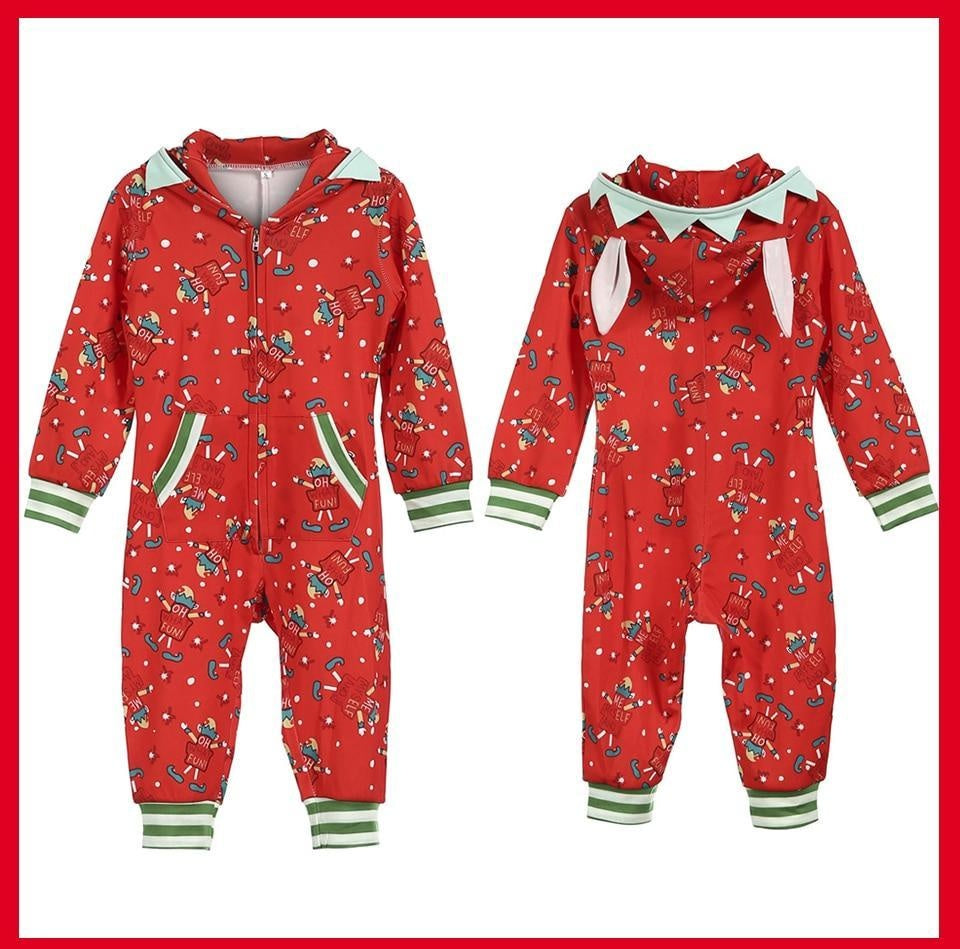 Christmas Family Matching Outfits Father Son Mother Daughter Romper Family Look Jumpsuit Pajamas - MomyMall