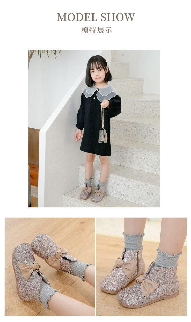 Kids Short Boots Casual Autumn PU Leather Fashion Girls Martin Shoes