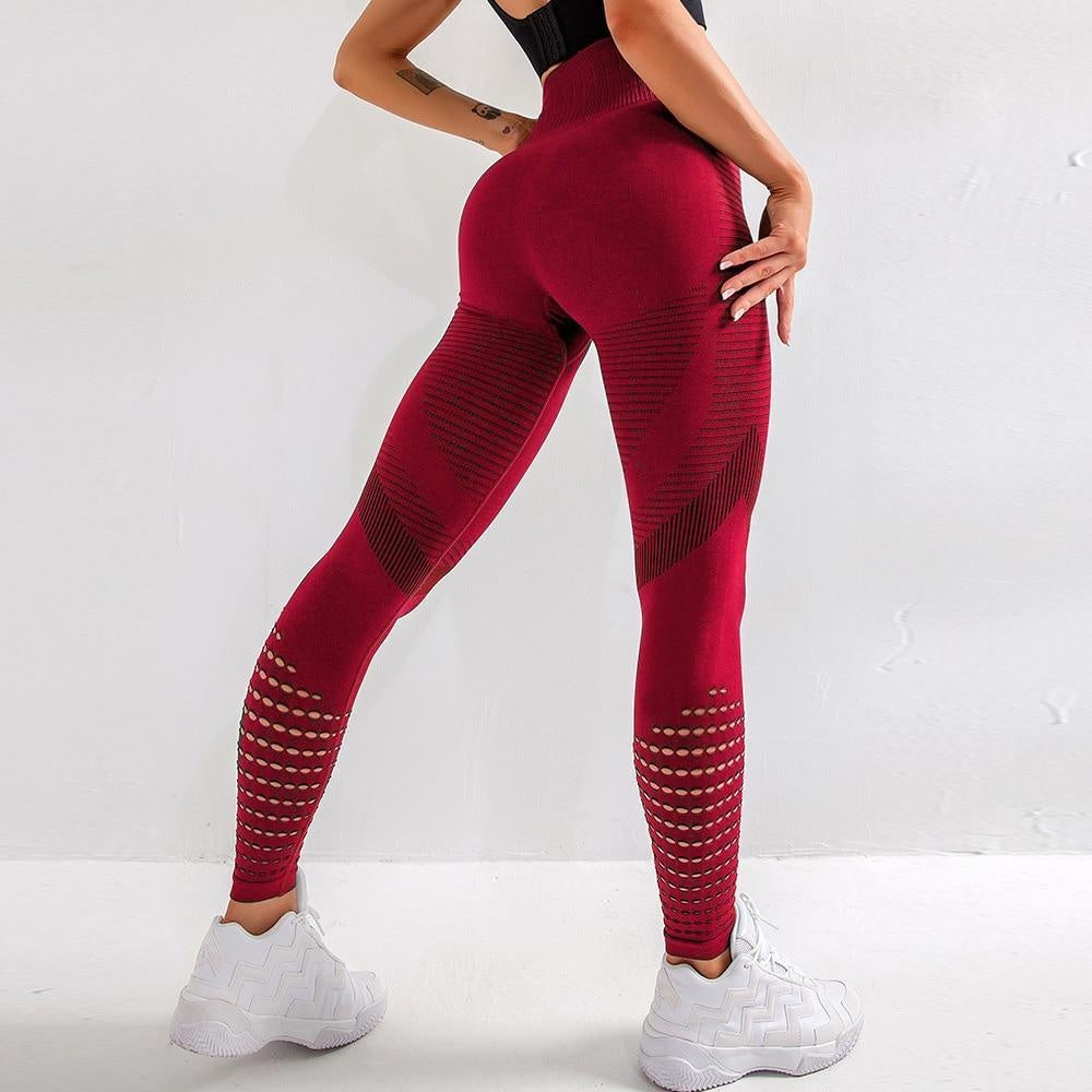 Hollow Out Seamless High Waist Push Up Leggings