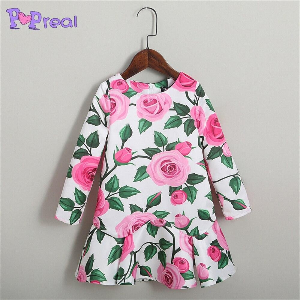 Family Matching Flowers Print Parent Child Dress - MomyMall