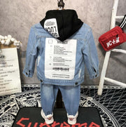 Kids Boy Girl Leisure Denim Casual Suits 3 Pcs Set - MomyMall