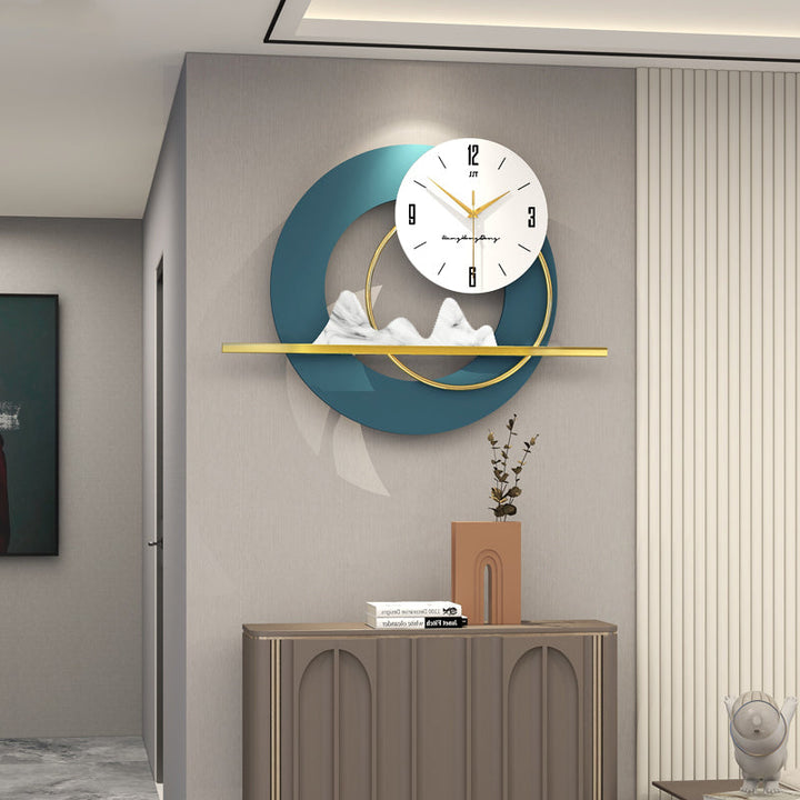 New Creative Decorative Wall Clocks For Home - Fashion Metal Wall Clock - MomyMall Blue / 60*45cm