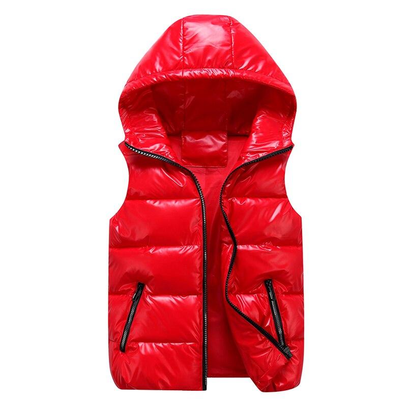 High Shine Puffer Gilet With Hood