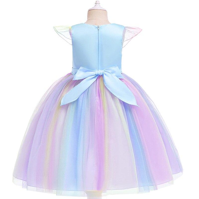 Girls Unicorn Dress Gown Birthday Party Fantasy Princess Dresses - MomyMall