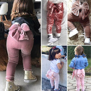 Toddler Kids Baby Girls Bowknot Bottoms Pants Leggings Trousers 1-5T