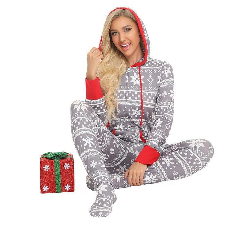 Family Matching Christmas Deer Pajamas Jumpsuits Set Family Look - MomyMall