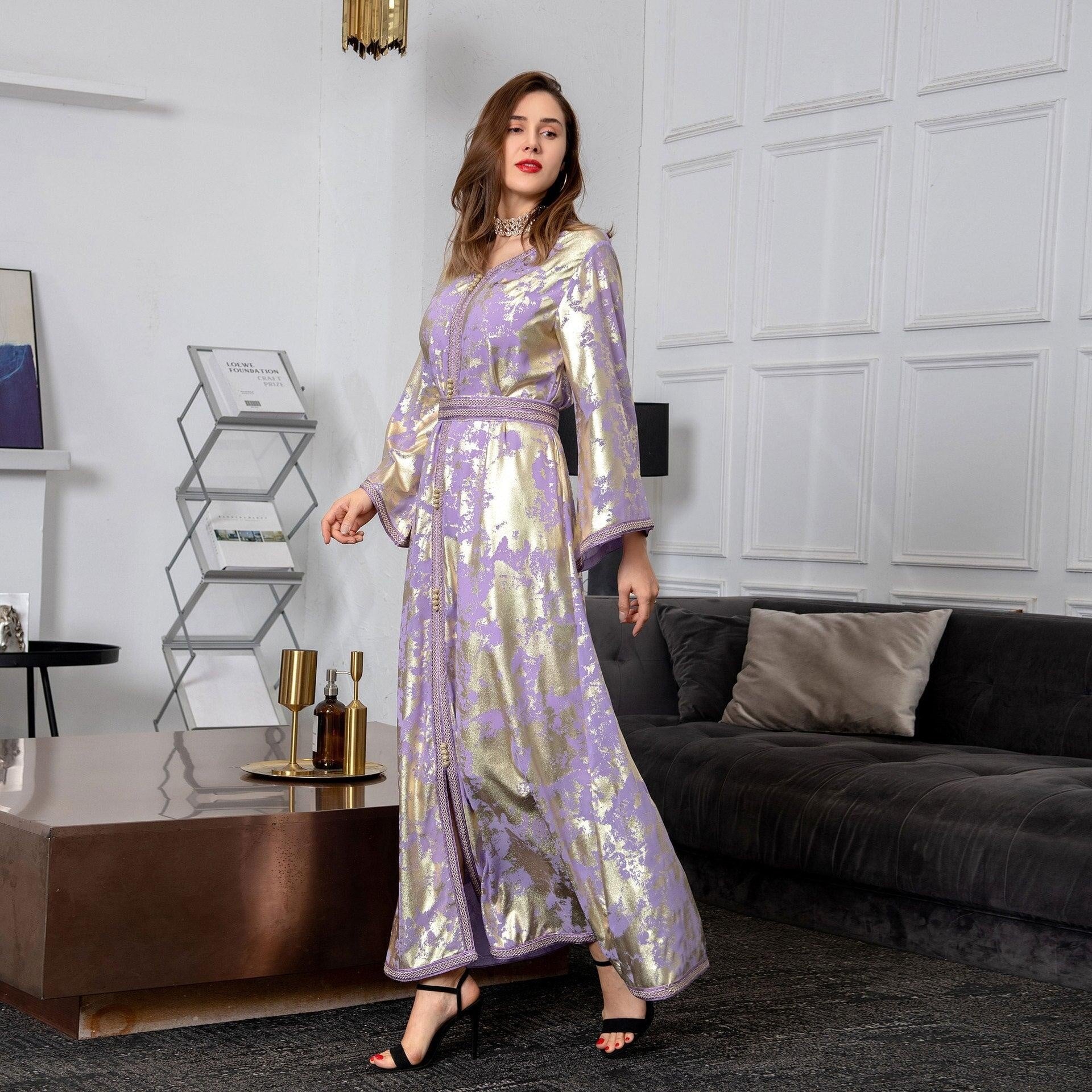 Morocco Caftan Siskakia Loose Ethnic Maxi Dresses - MomyMall