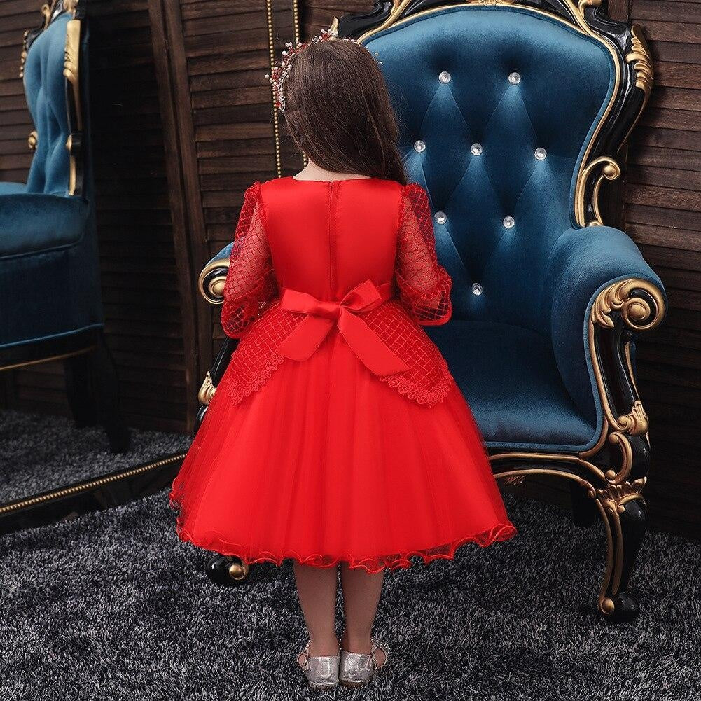 Kids Flower Girl Dress Evening Princess Party Wedding Dresses 3-12 Years - MomyMall