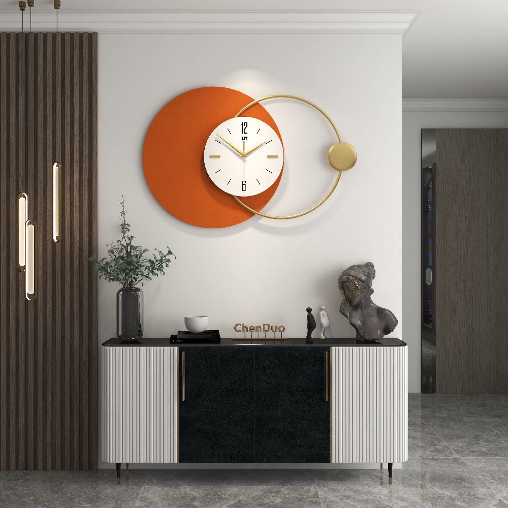 Modern Silent Sweep Wall Clock - Luxury Large Metal Wall Watch Clock Decoration - MomyMall