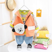 Kids Clothes Boys and Girls Suits Long Sleeve Korean Style 3 Pcs Set 0-4 Years - MomyMall