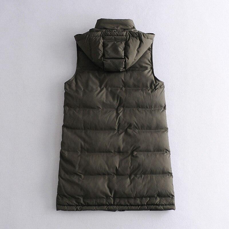 Mid-Thigh Down Puffer Jacket With Drawstring Hood