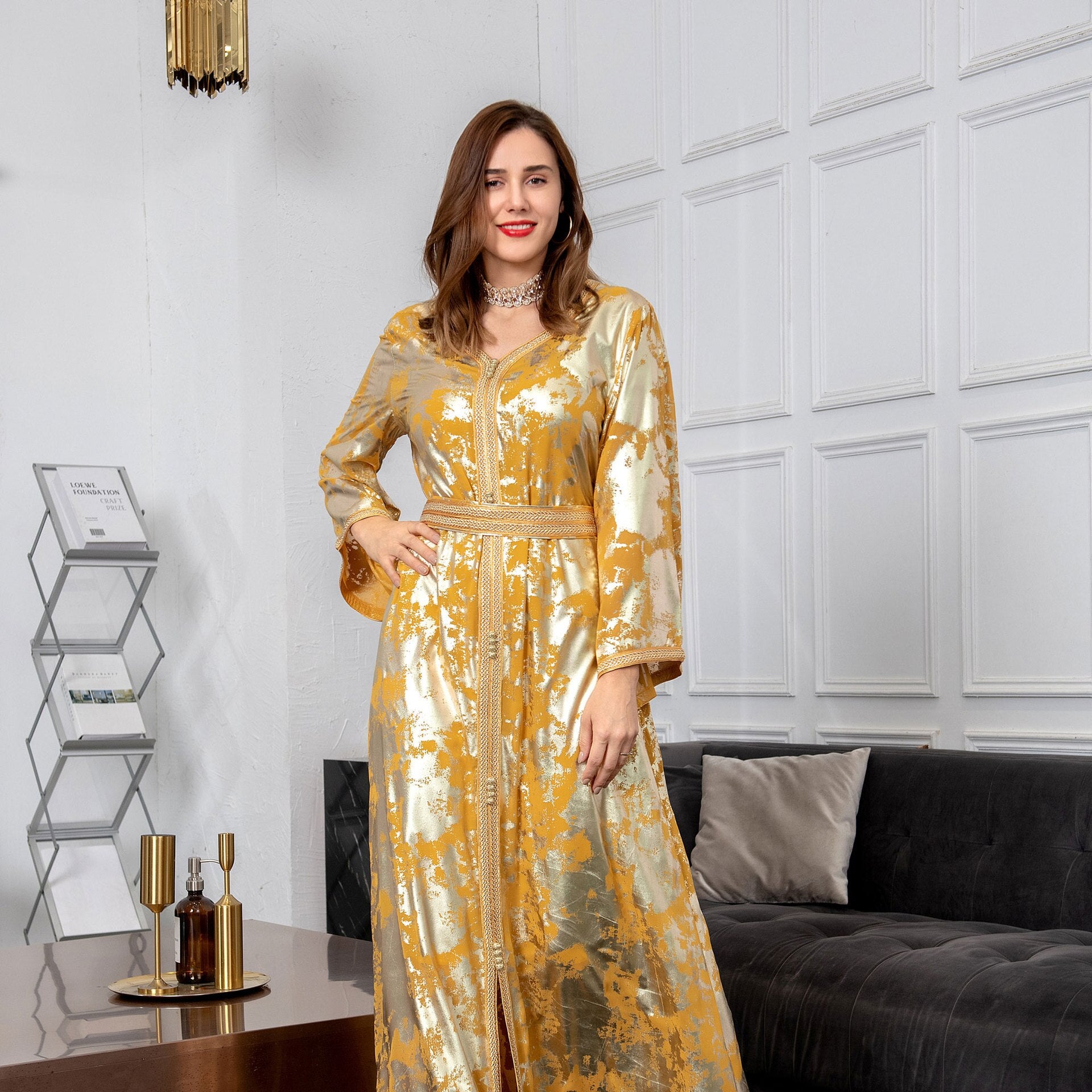 Morocco Caftan Siskakia Loose Ethnic Maxi Dresses - MomyMall