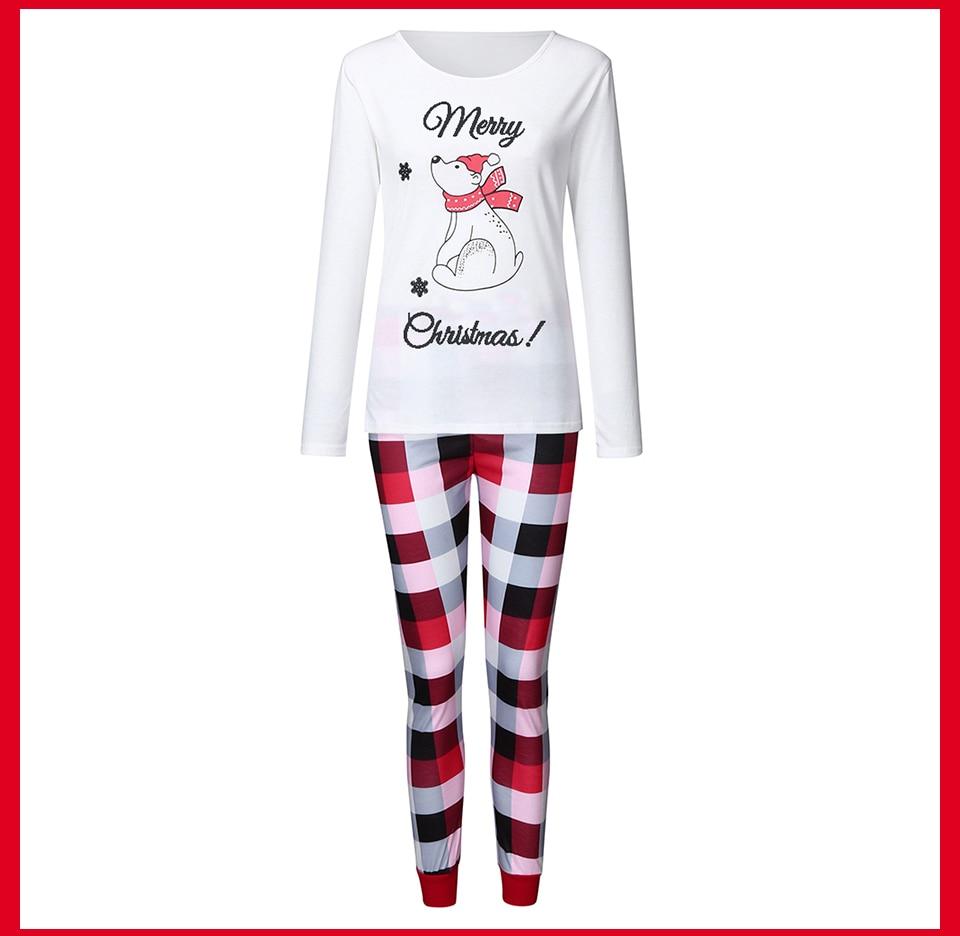 Family Christmas Pajamas Mommy Daughter Son Matching Family Look Outfit Nightwear