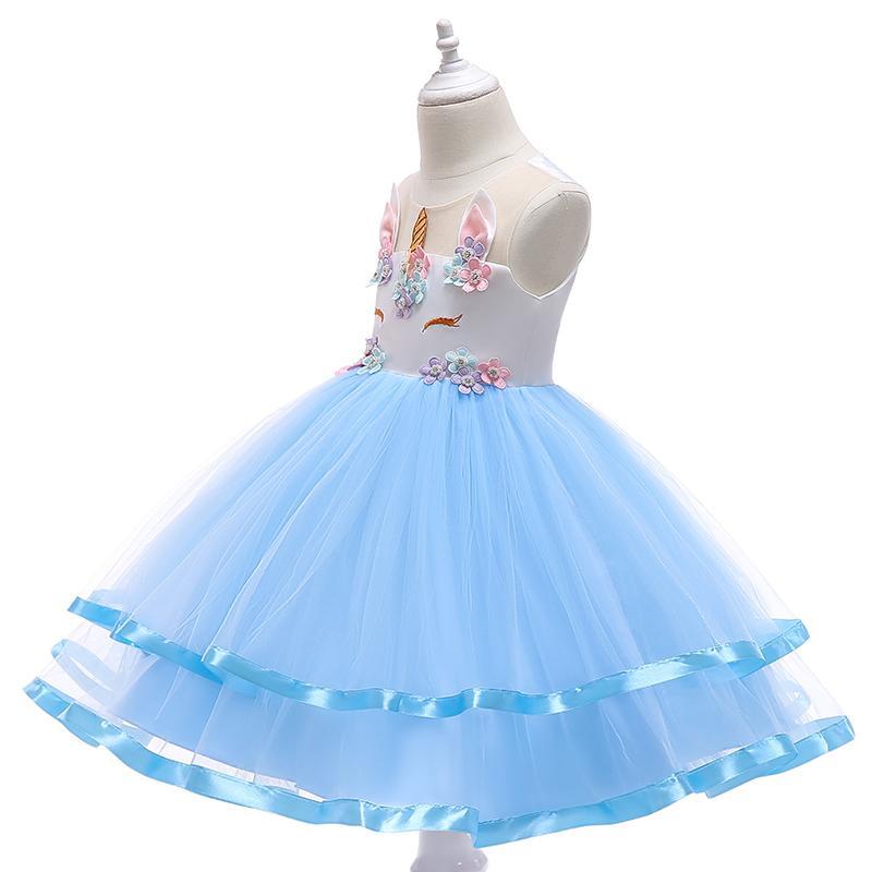 Girl Princess Fantasy Unicorn Birthday Party Tutu Christmas Dress For 2-10 Year - MomyMall