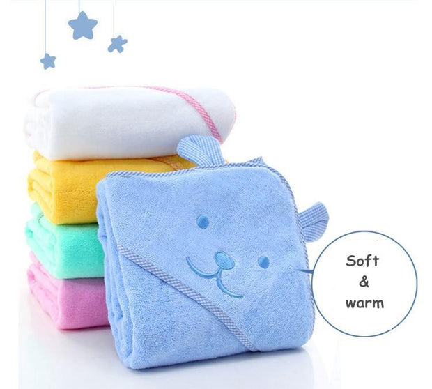 Kids Boy GirlCotton Towel Hooded Blanket Bathrobe Pajamas - MomyMall