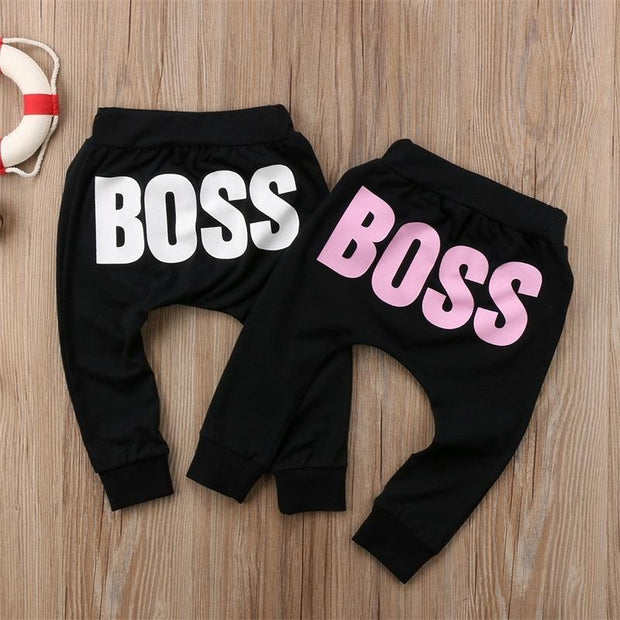 Kids Baby Boys Girls Fashion Letter Pants Trousers