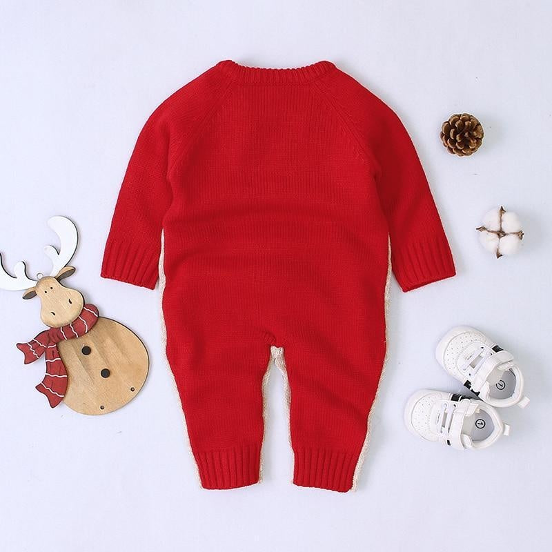 Winter Baby Boy Gir' Christmas Knitted Jumpsuits One Pieces Romper - MomyMall