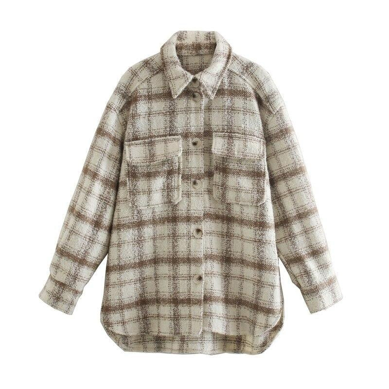 Plaid Oversized Tweed Shacket